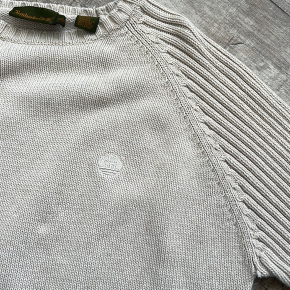 Timberland 100% cotton woven scoop neck sweater size medium - Picture 4 of 6